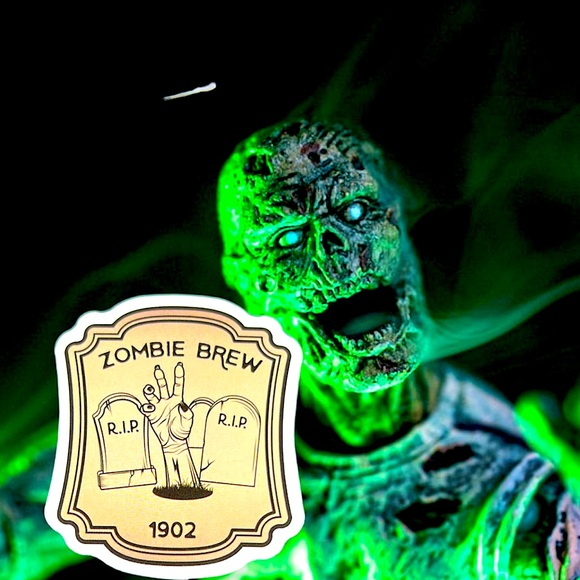 ZOMBIE BREW Witchy Sorceress Supreme Potion B0ttle Label Sticker Spells Hex Jinx - Picture 1 of 7